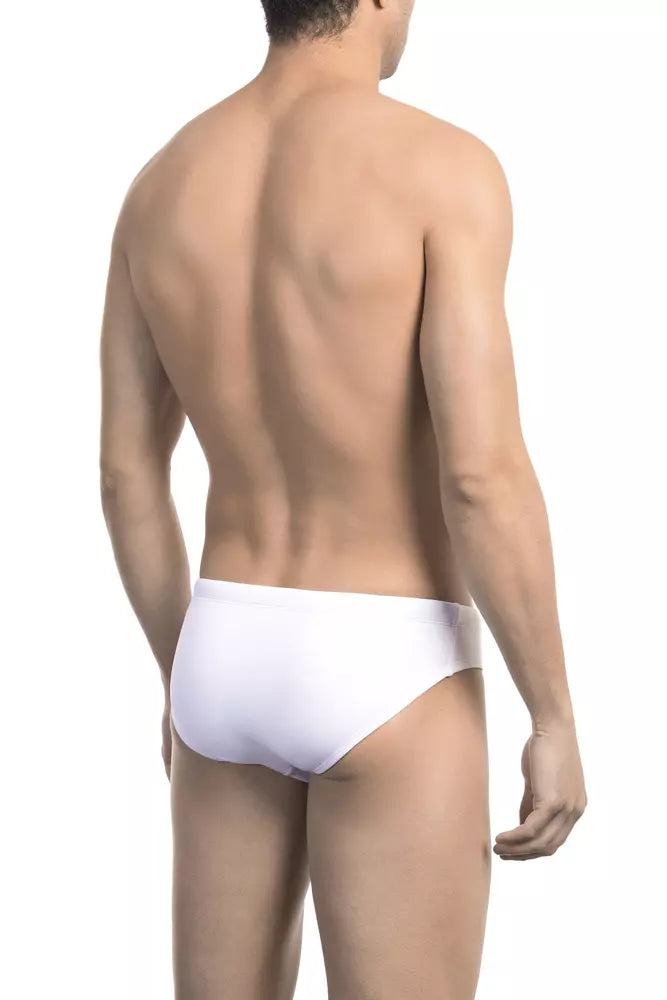 Bikkembergs Herren-Badehose aus Weißem Polyamid