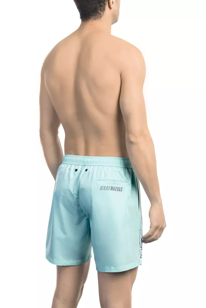 Bikkembergs Hellblaue Polyester-Badehose für Herren