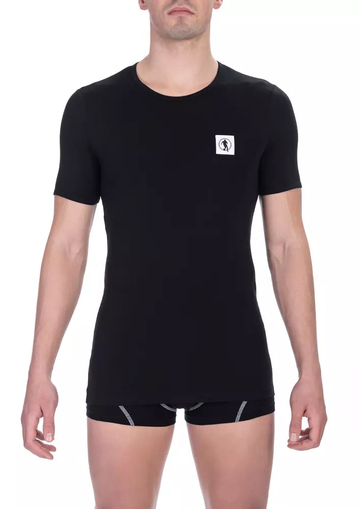 Bikkembergs Schwarzes Baumwoll-T-Shirt-Doppelpack für Herren