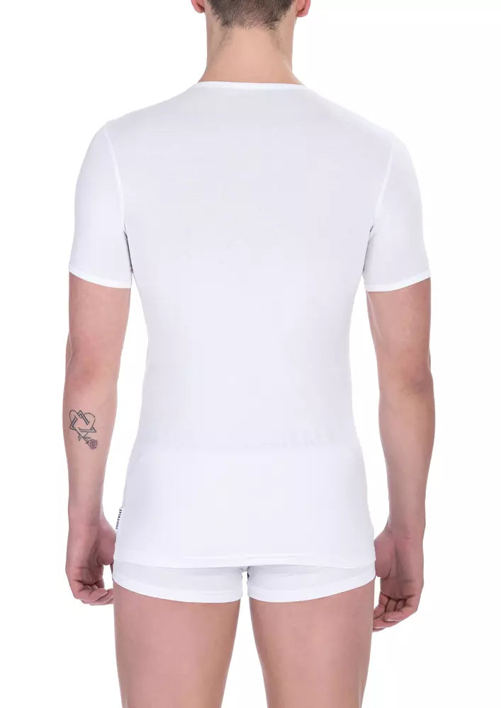 Bikkembergs T-Shirt für Männer aus weißer Baumwolle
