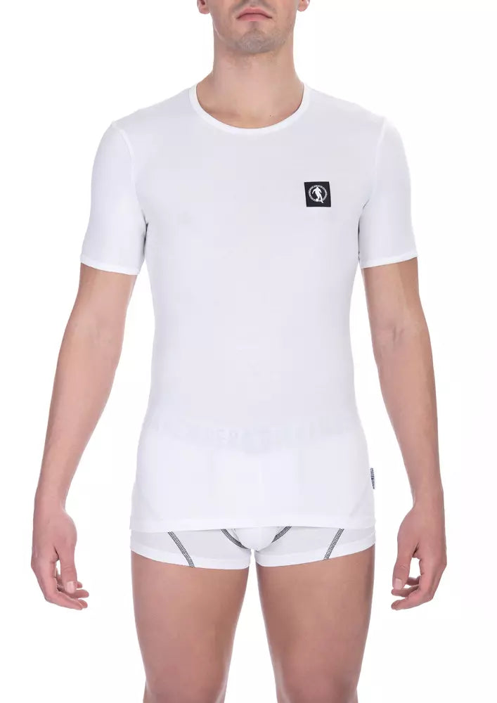 Bikkembergs T-Shirt für Männer aus weißer Baumwolle