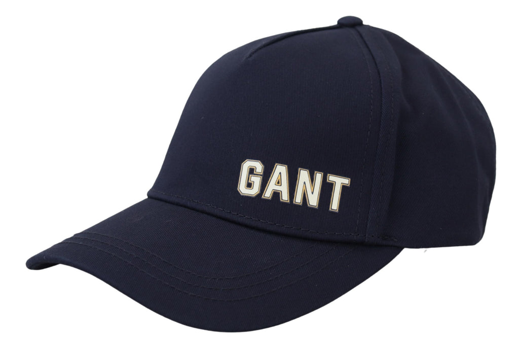 Gant Blaue Baumwolle Logo Print Baseballkappe lässigen Hut