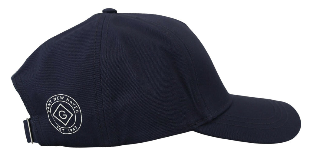 Gant Blaue Baumwolle Logo Print Baseballkappe lässigen Hut