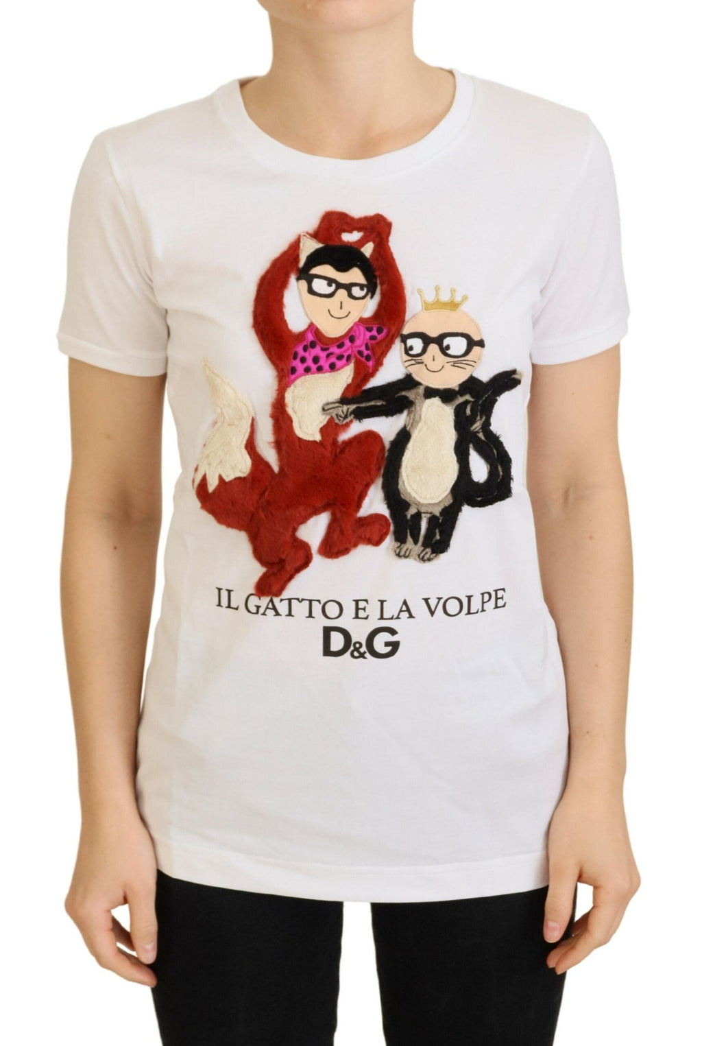 Dolce & Gabbana T-shirt Top White Textured Short Sleeve