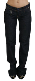 Costume National Blaue Low Waist Straight Denim Hosen Jeans