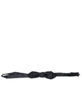 Dolce & Gabbana Dark Blue Silk Satin Adjustable Neck Men Papillon Bow Tie