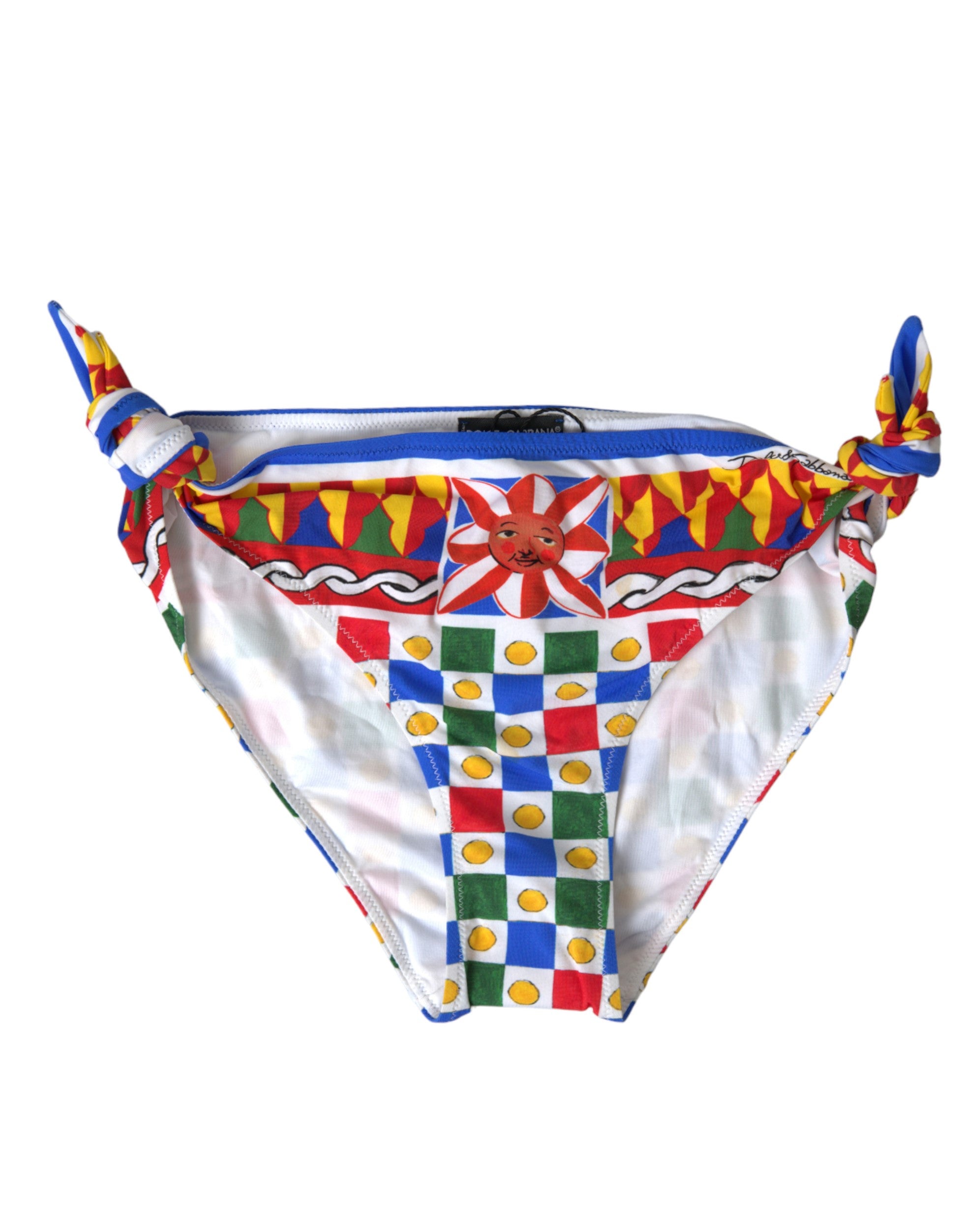 Dolce & Gabbana Multicolor Carretto Bottom Schwimmen Strandbekleidung Bikini