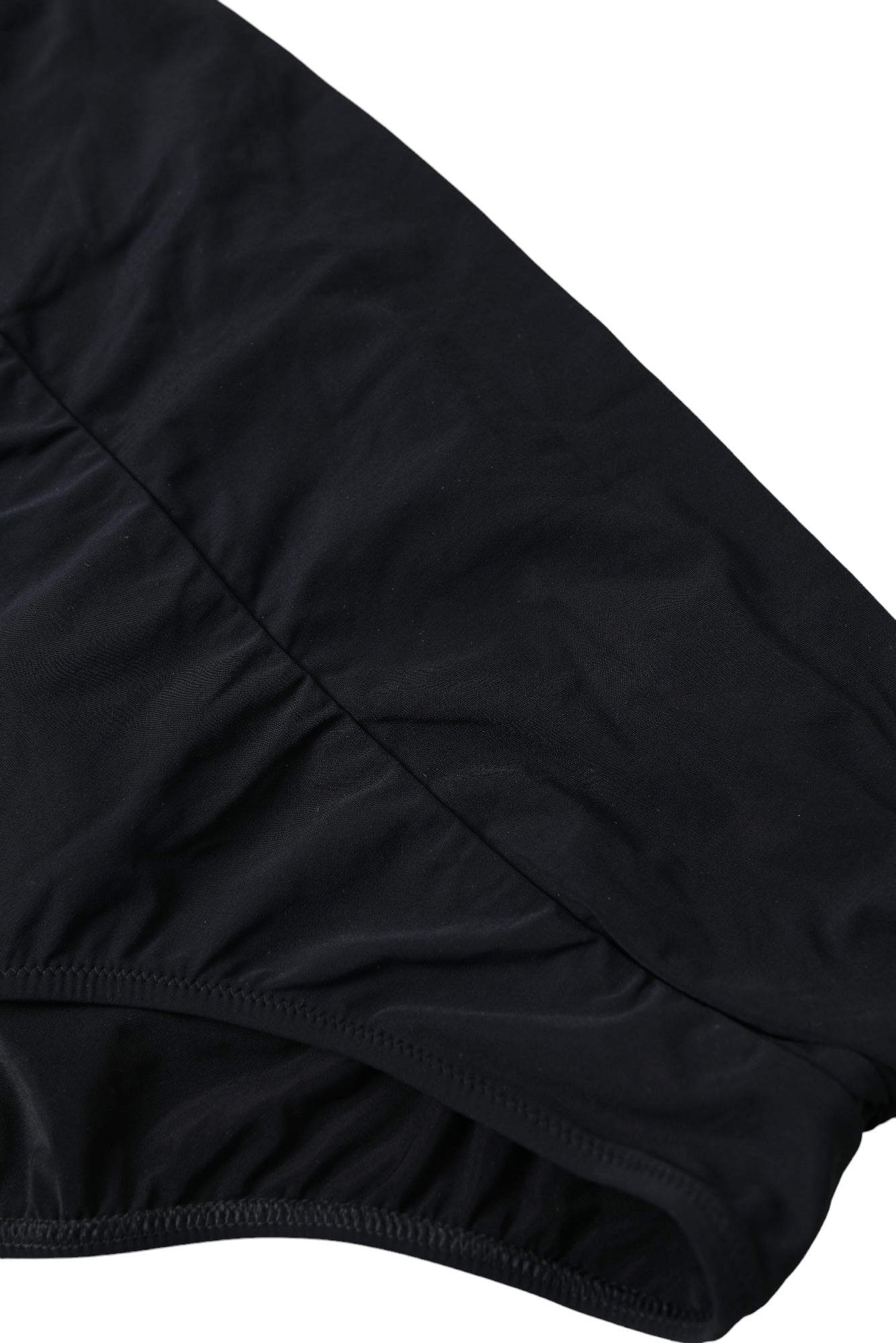 Dolce & Gabbana Schwarzer Nylon-Stretch-Badeanzug Slip Bottom Bikini