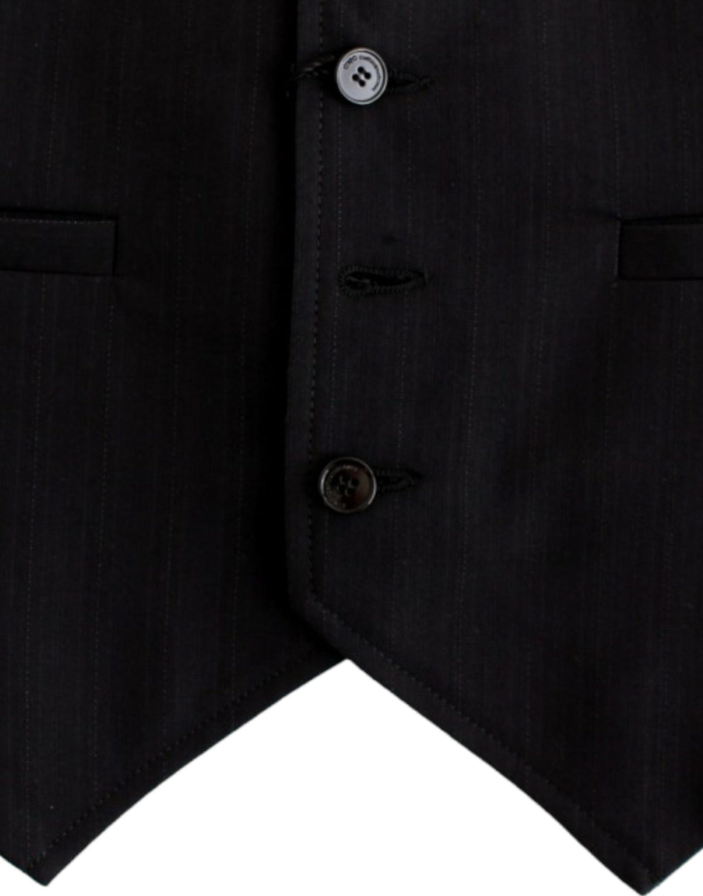 Costume National Schwarz gestreifte Freizeitweste aus Baumwolle