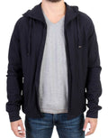 Costume National Blauer Baumwollpullover mit Kapuze
