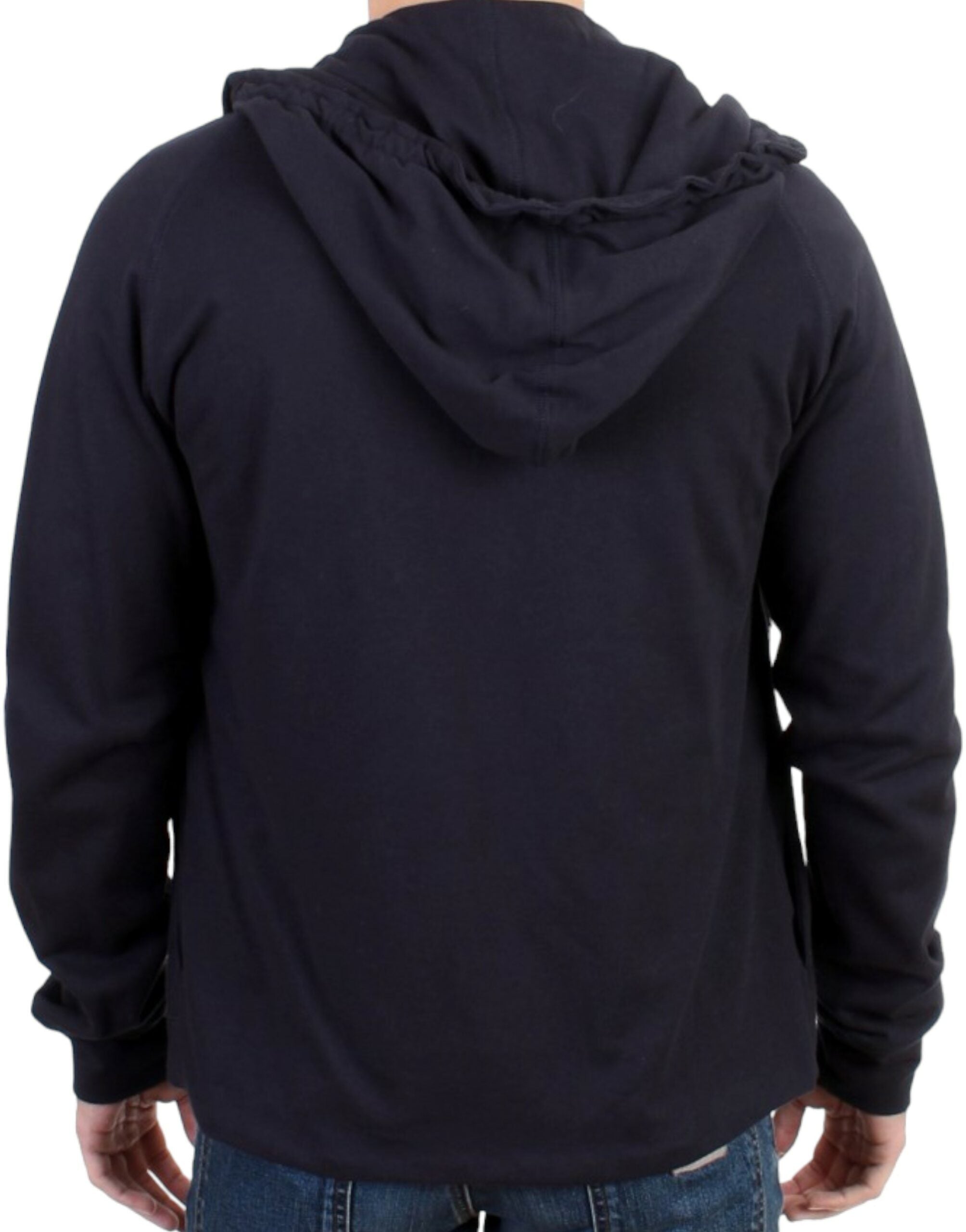 Costume National Blauer Baumwollpullover mit Kapuze