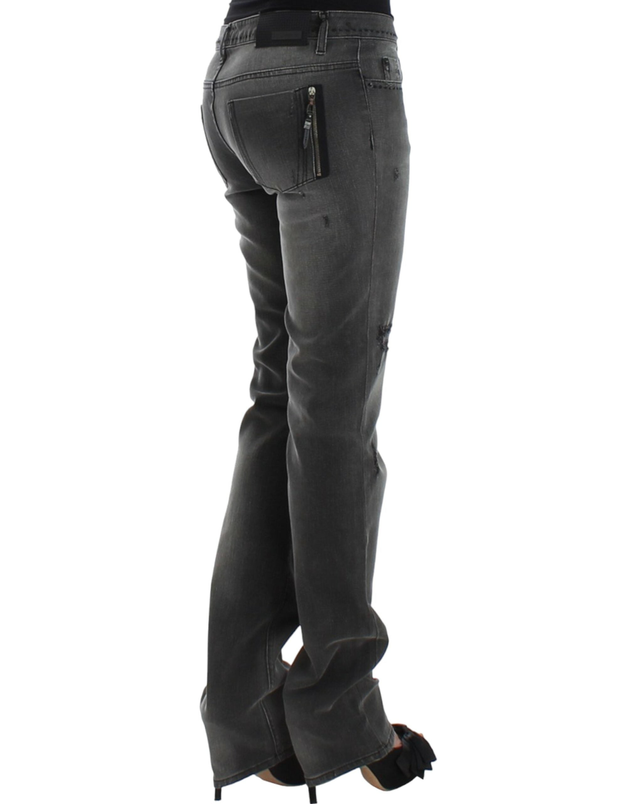 Costume National Graue Jeans mit geradem Bein