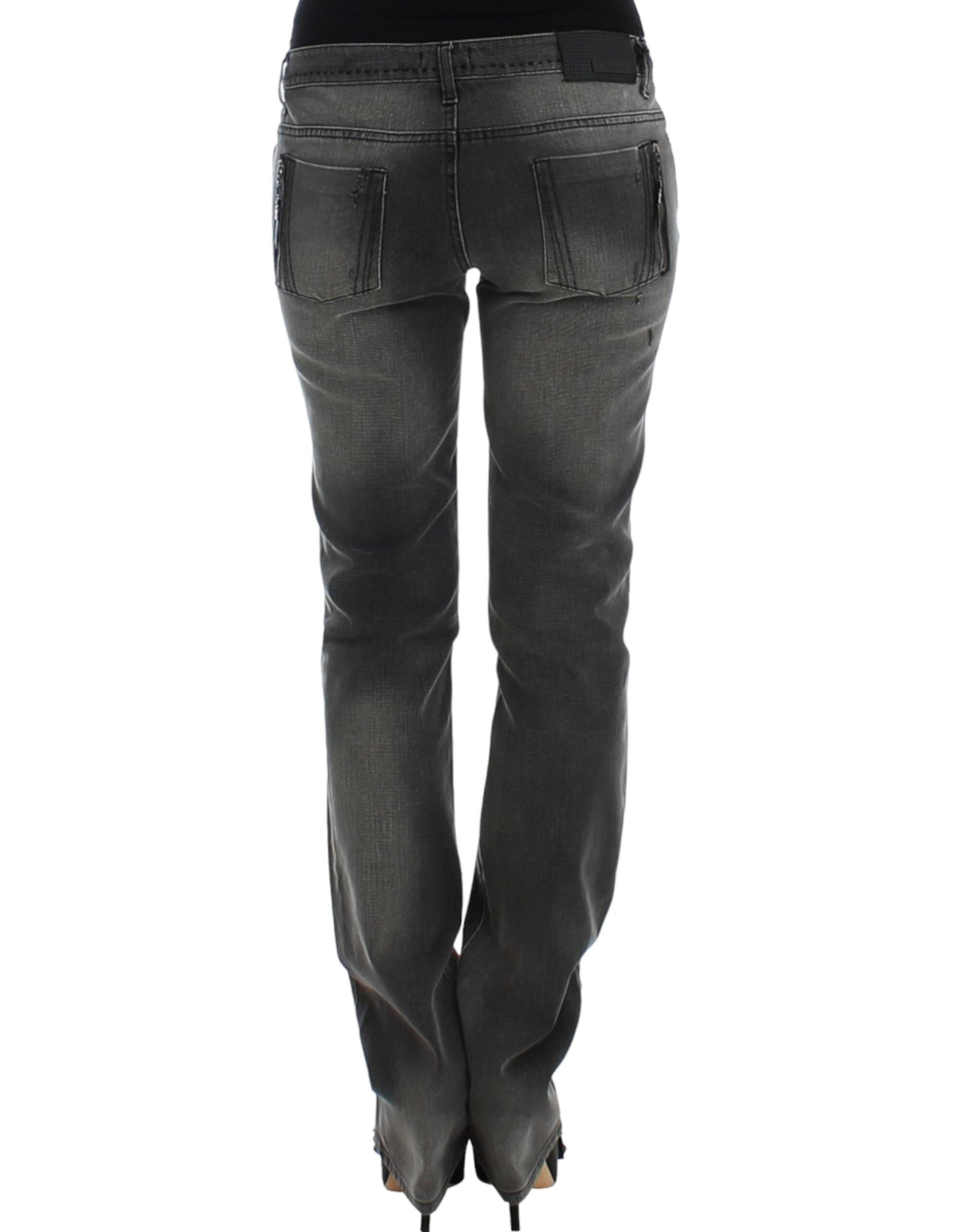 Costume National Graue Jeans mit geradem Bein