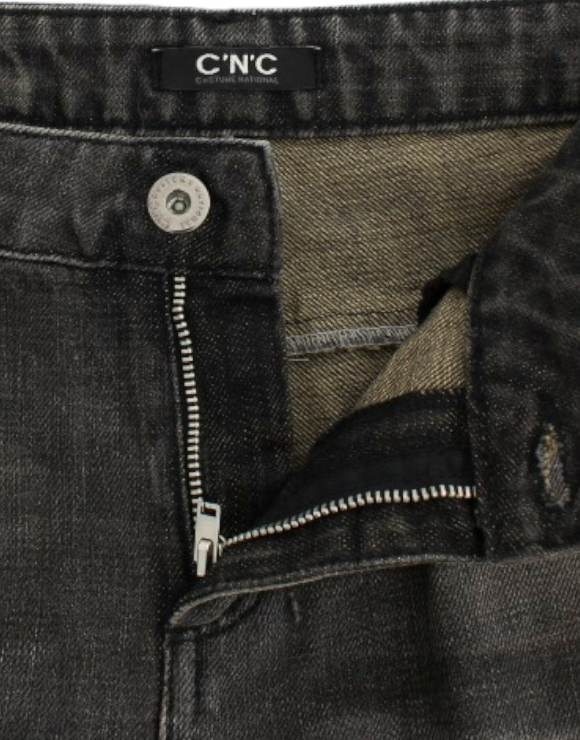 Costume National Graue Jeans im Used-Look