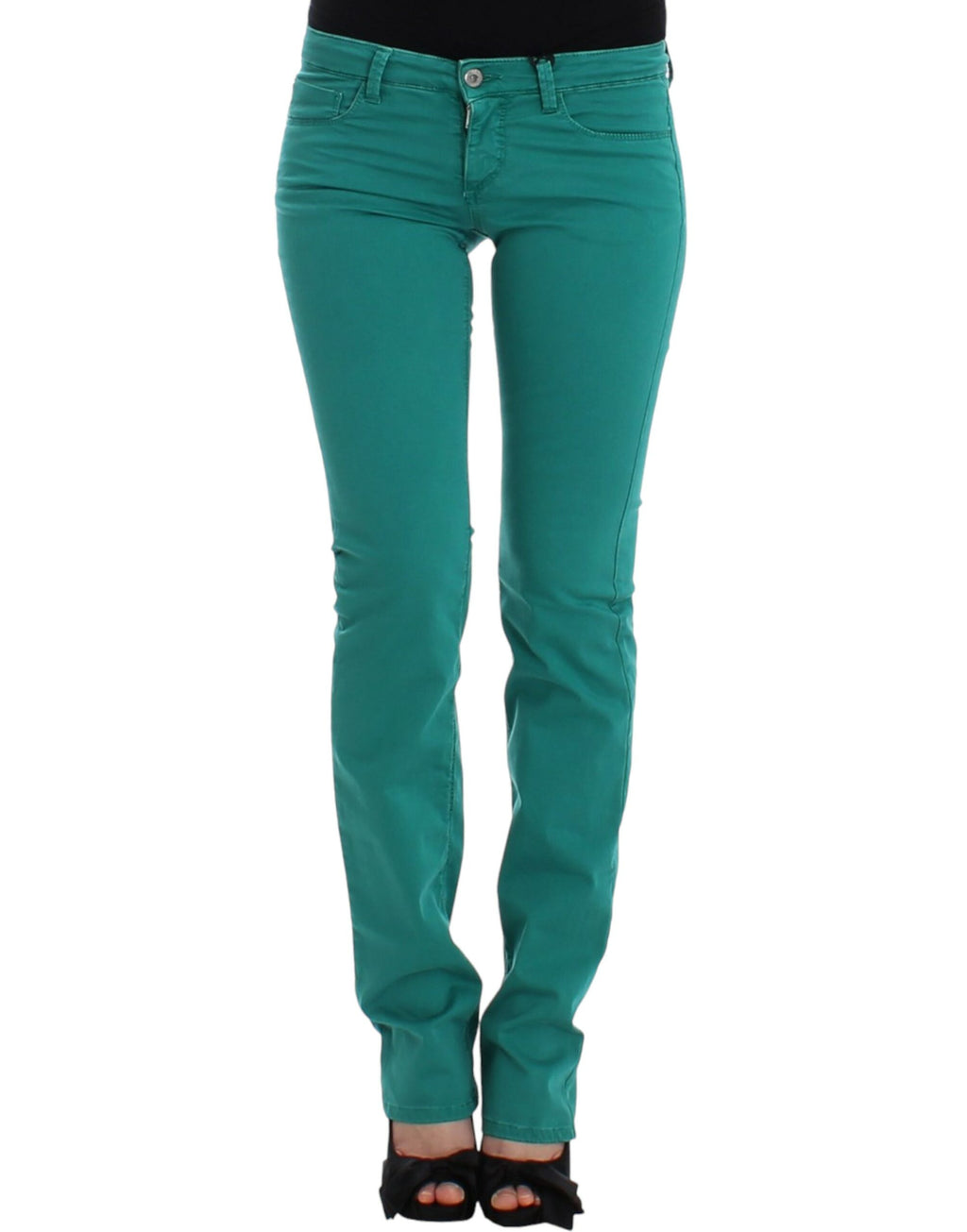 Costume National Grüne Jeans mit geradem Bein