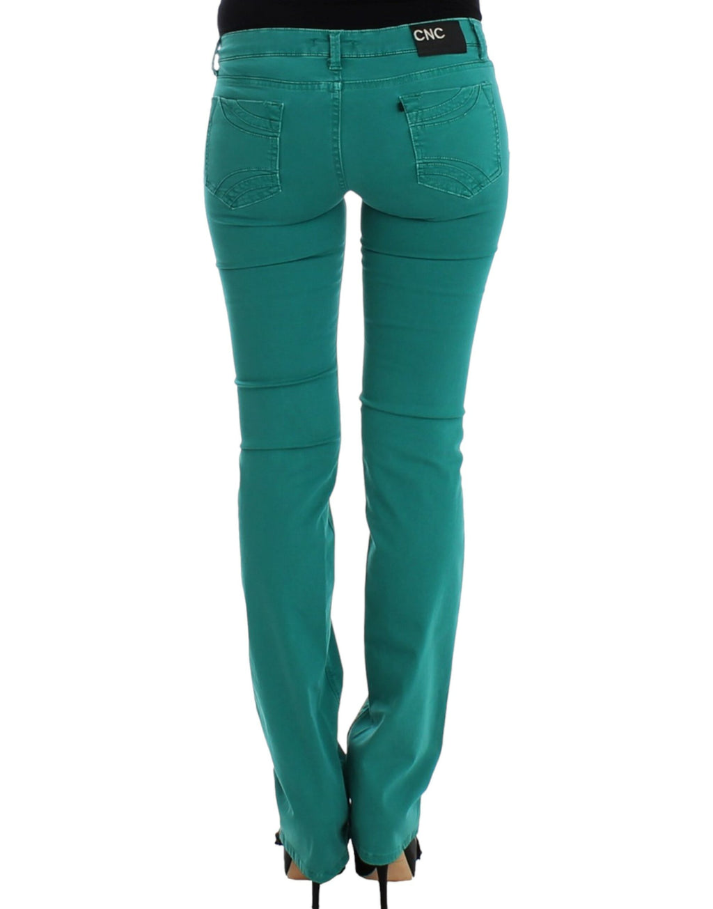 Costume National Grüne Jeans mit geradem Bein