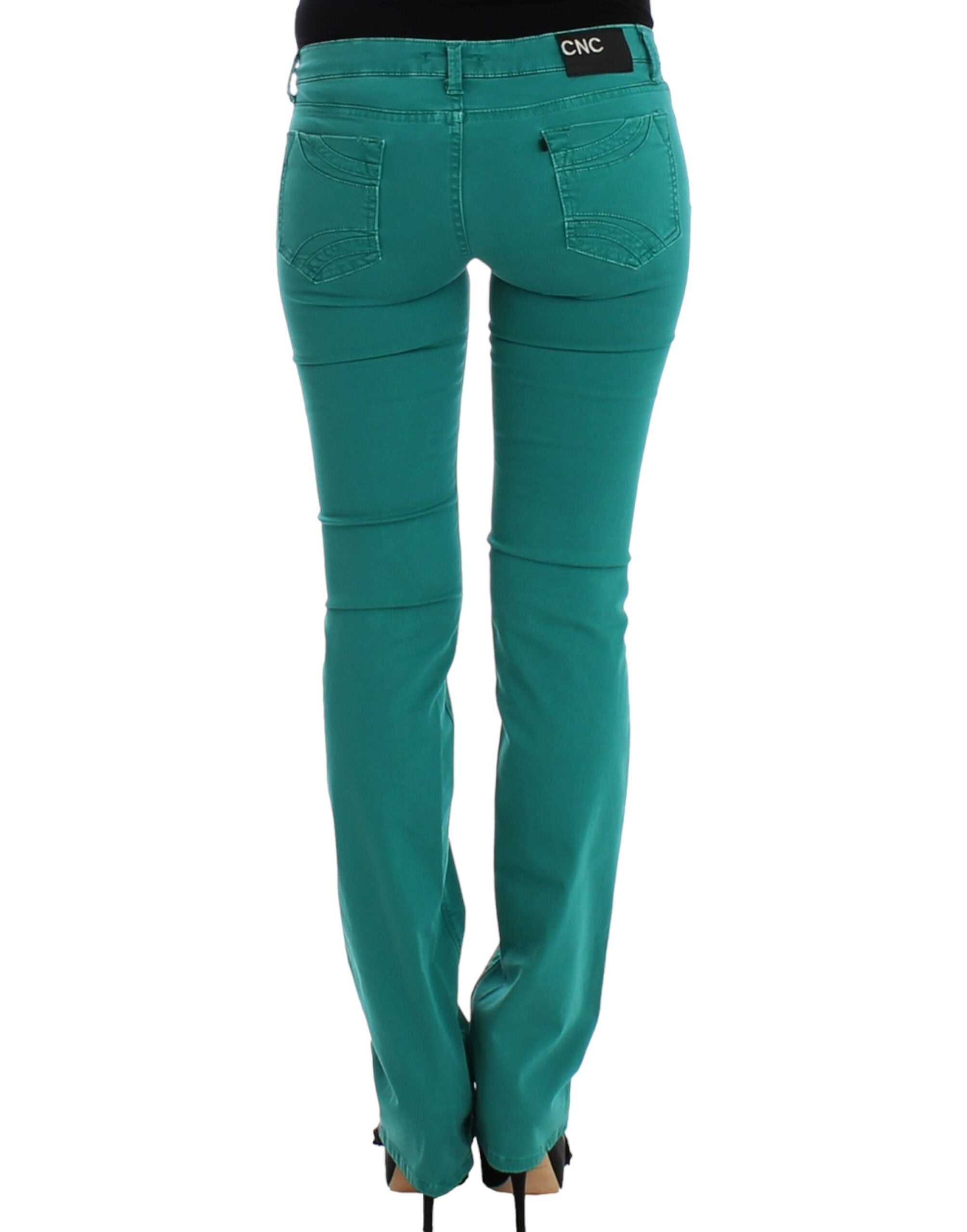 Costume National Grüne Jeans mit geradem Bein