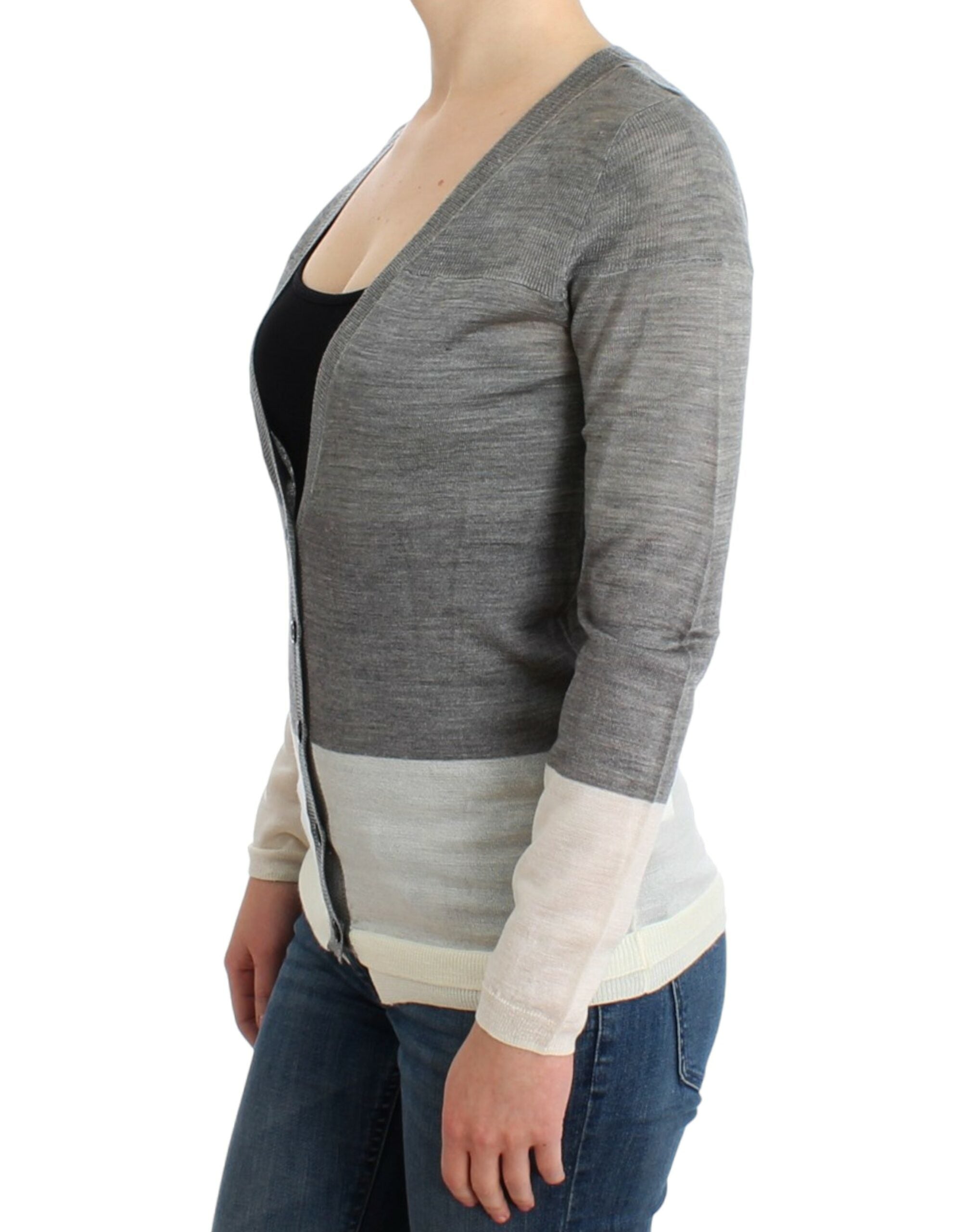 Costume National Graue leichte Strickjacke