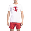 Bikkembergs Weißes Herren-T-Shirt aus Baumwolle