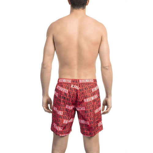 Bikkembergs Herren-Badeshorts aus Polyester, rot