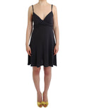 Costume National Graues Kleid in A-Linie aus Strick