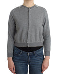 Ermanno Scervino Lingerie Grauer Spitzenpullover Strickjacke Top