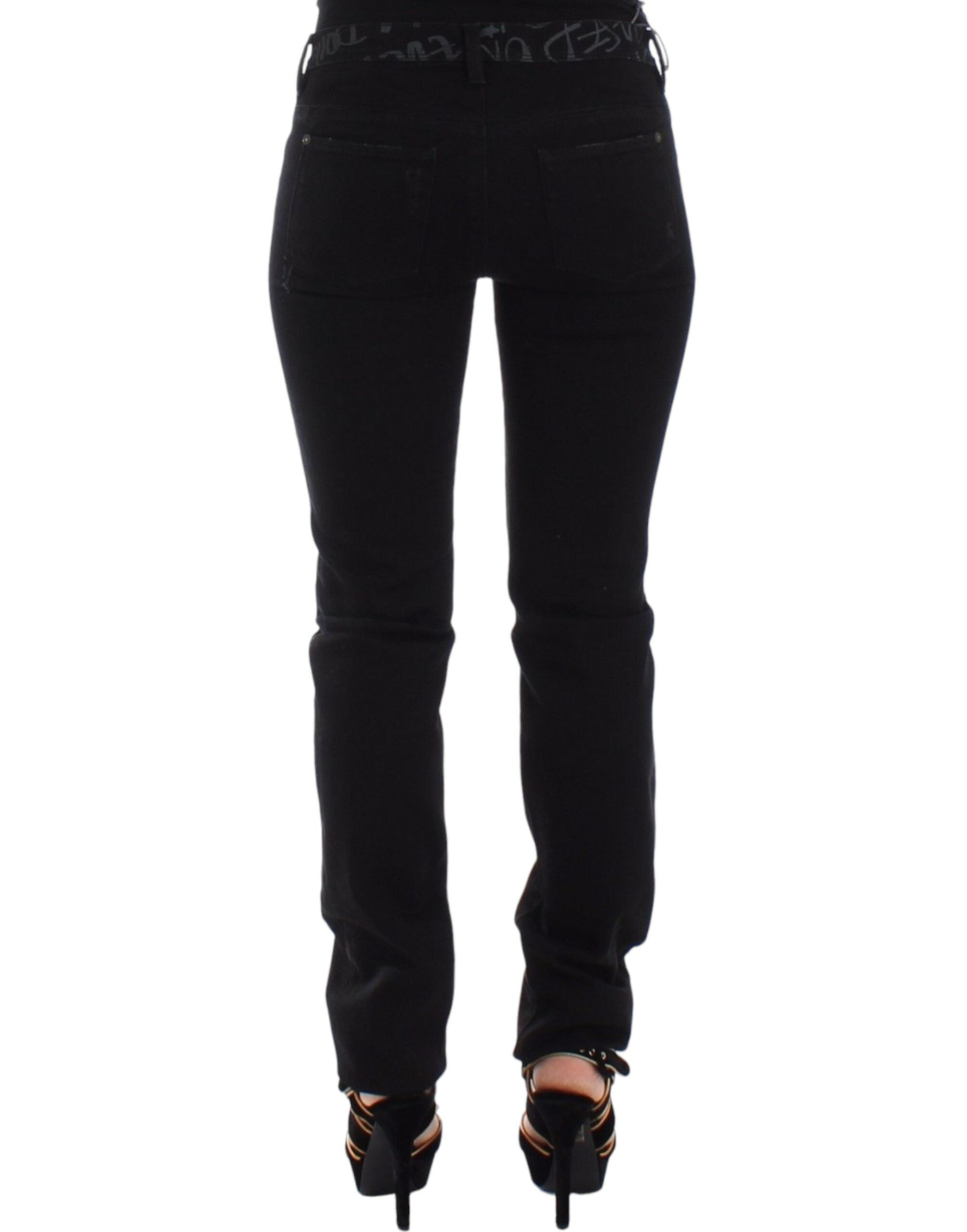 Ermanno Scervino Schwarze Slim Jeans Denim-Hosen Skinny Stretch