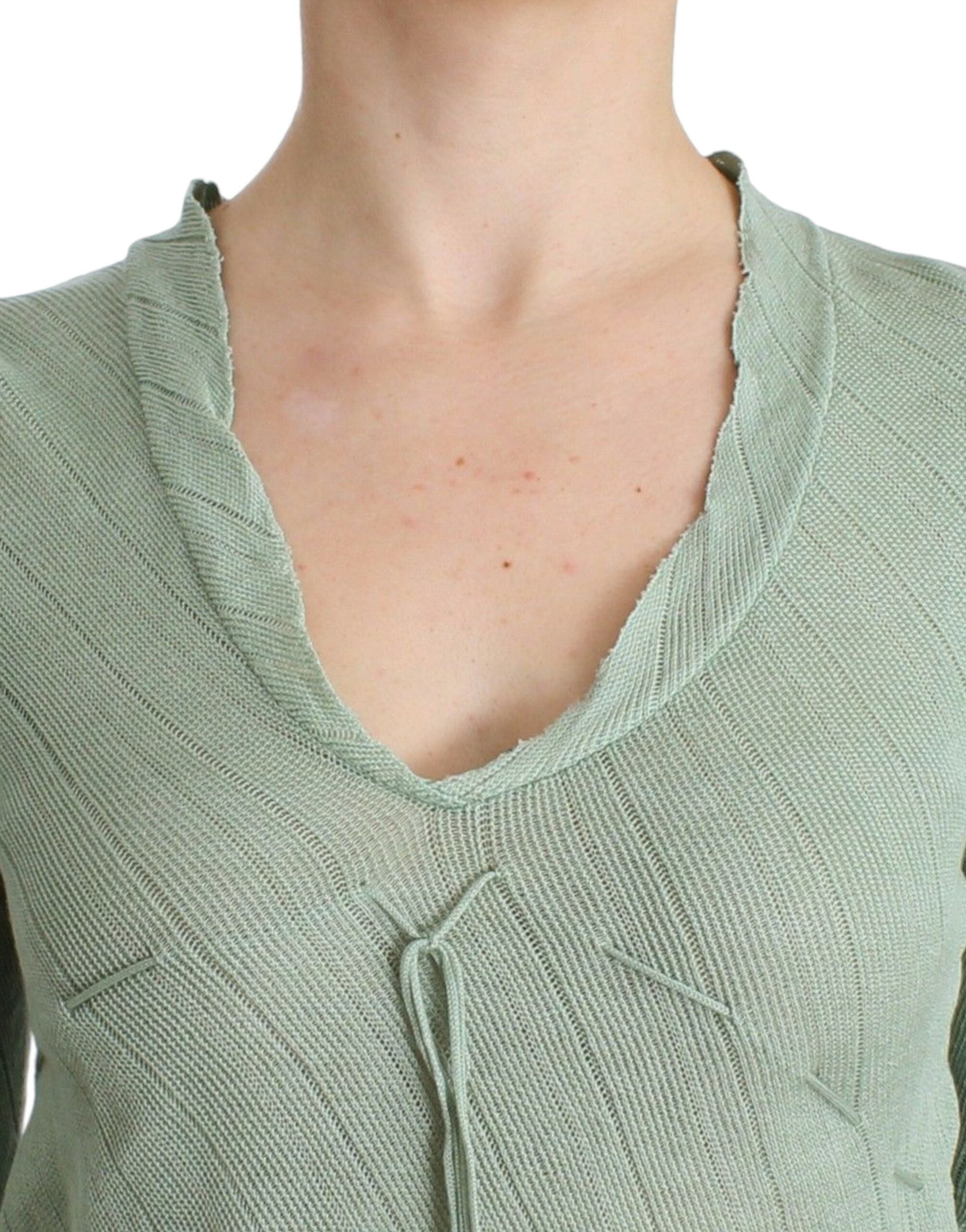 Ermanno Scervino Grünes leichtes Strickpullover-Top Bluse