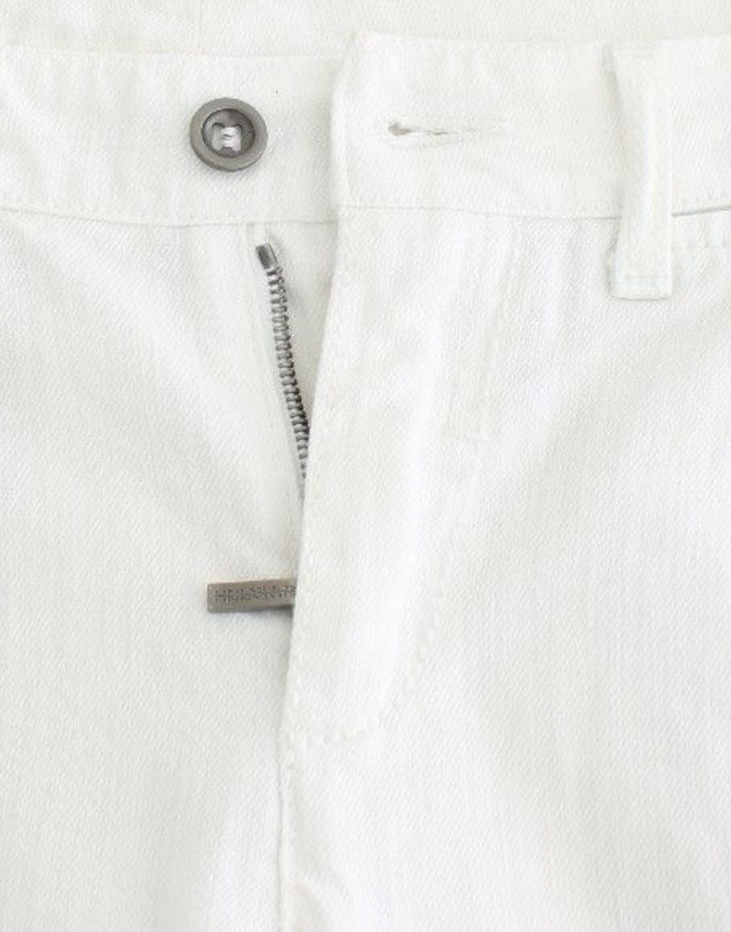 Ermanno Scervino Weiße Cropped Jeans Denim Hosen Branded Capri