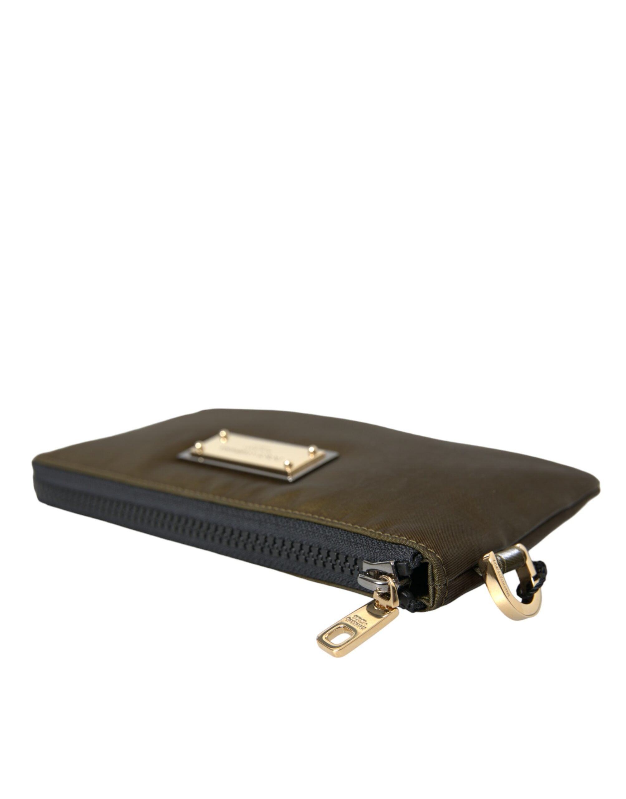 Dolce & Gabbana Dunkelgrünes Nylon Logo Multifunktionsset 2er Set Taschen