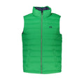 La Martina Schlanke ärmellose grüne Jacke mit Stickerei