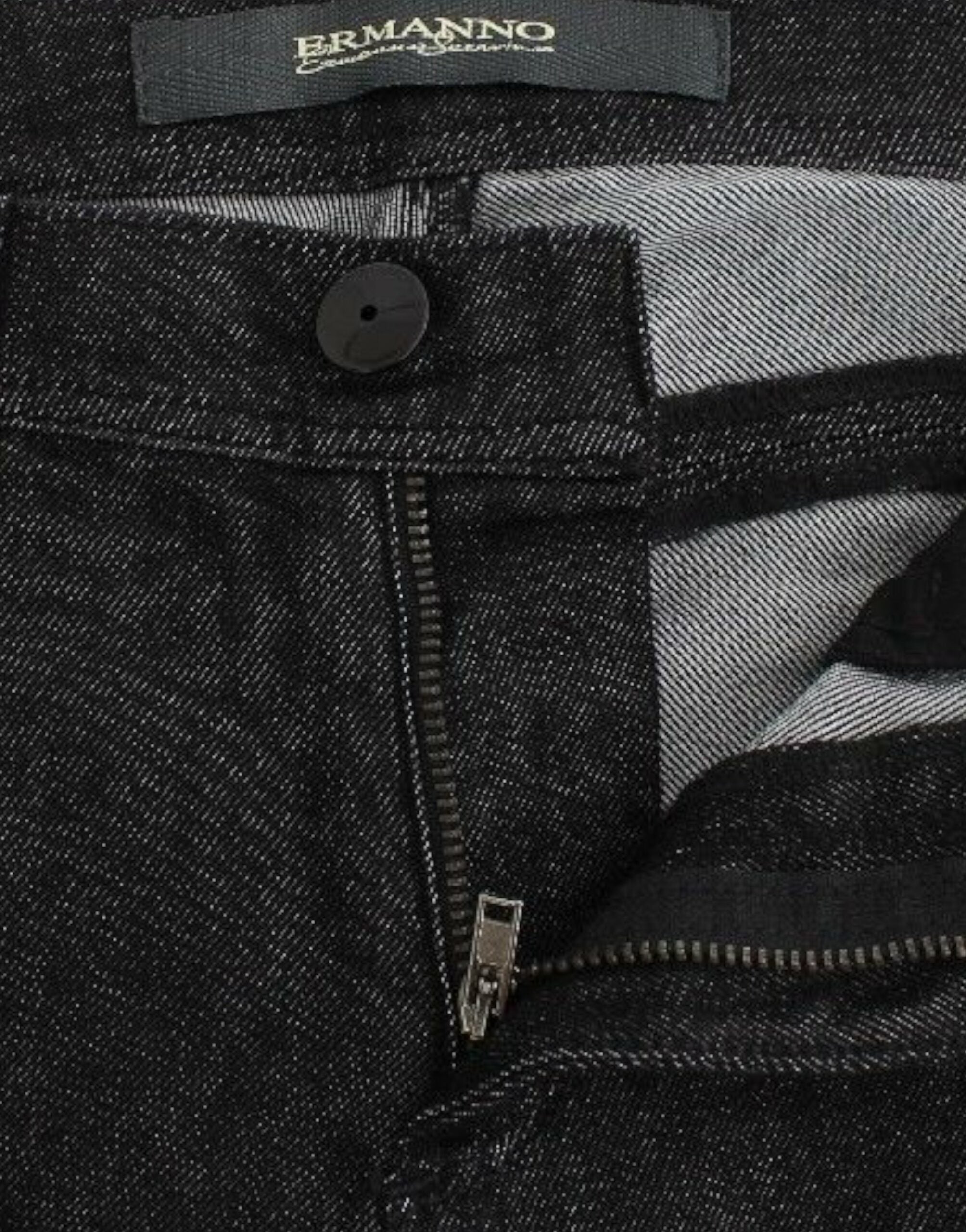 Ermanno Scervino Schwarze Slim Jeans Denim-Hosen Skinny Leg Stretch
