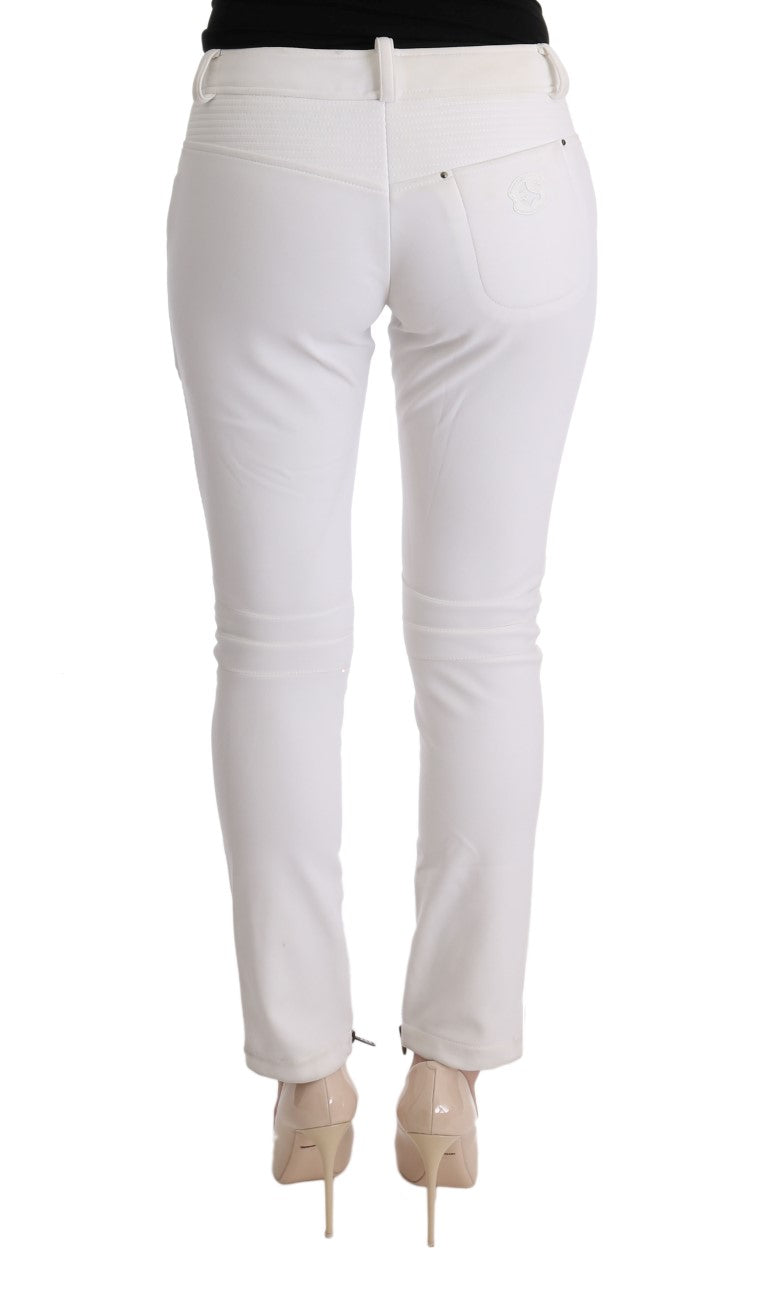 Ermanno Scervino Weiße Baumwolle Slim Fit Freizeithosen