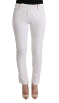 Ermanno Scervino Weiße Baumwolle Slim Fit Freizeithosen