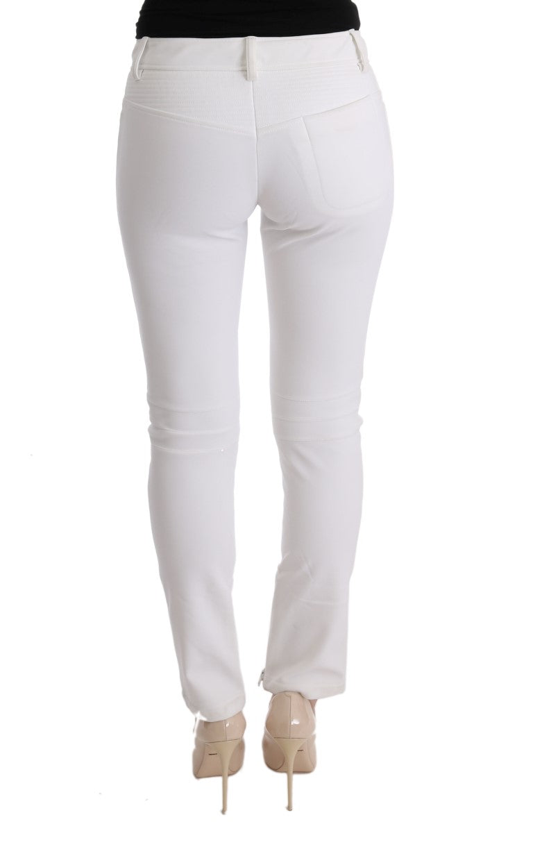 Ermanno Scervino Weiße Baumwolle Slim Fit Freizeithosen