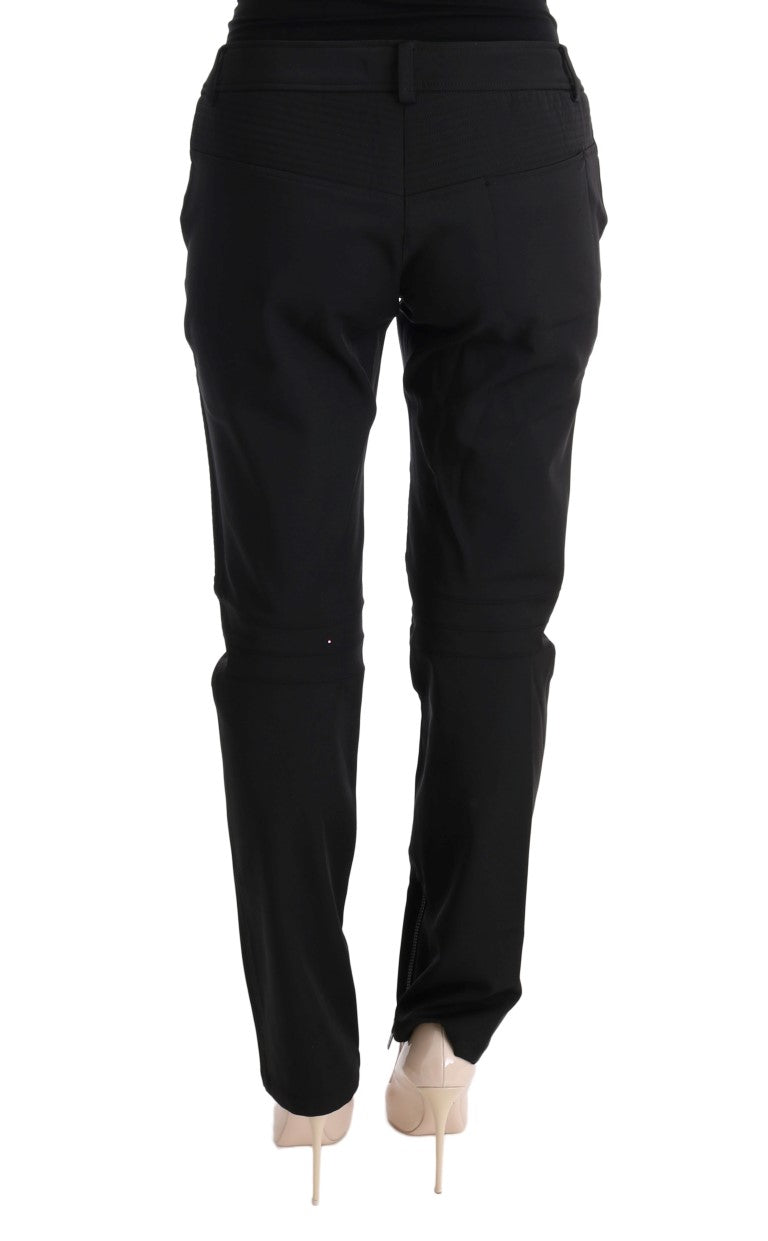 Ermanno Scervino Schwarze Slim Fit Freizeithose aus Baumwolle