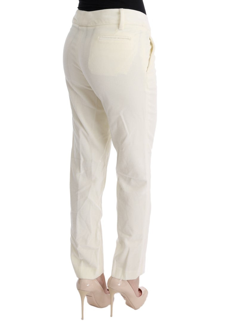 Ermanno Scervino Weiß Baumwolle Regular Fit Freizeithosen