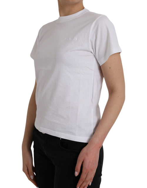 Balenciaga T-Shirt aus weißer Baumwolle mit Rundhalsausschnitt und kurzen Ärmeln