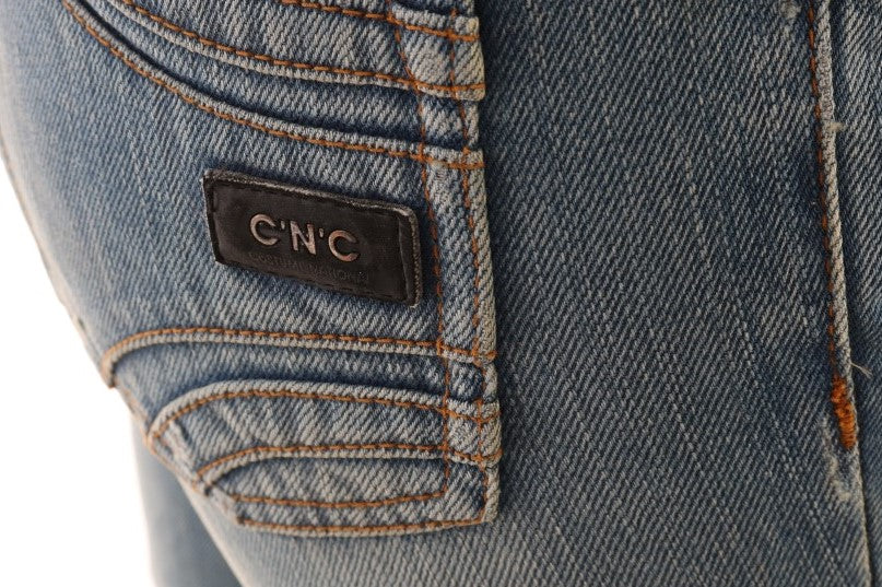 Costume National Klassische Jeans aus Baumwolle mit blauer Waschung
