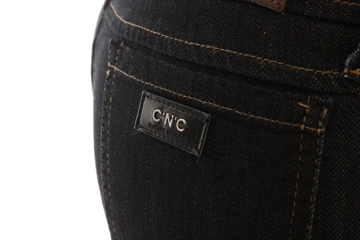 Costume National Blaue Cotton Stretch Slim Fit Jeans