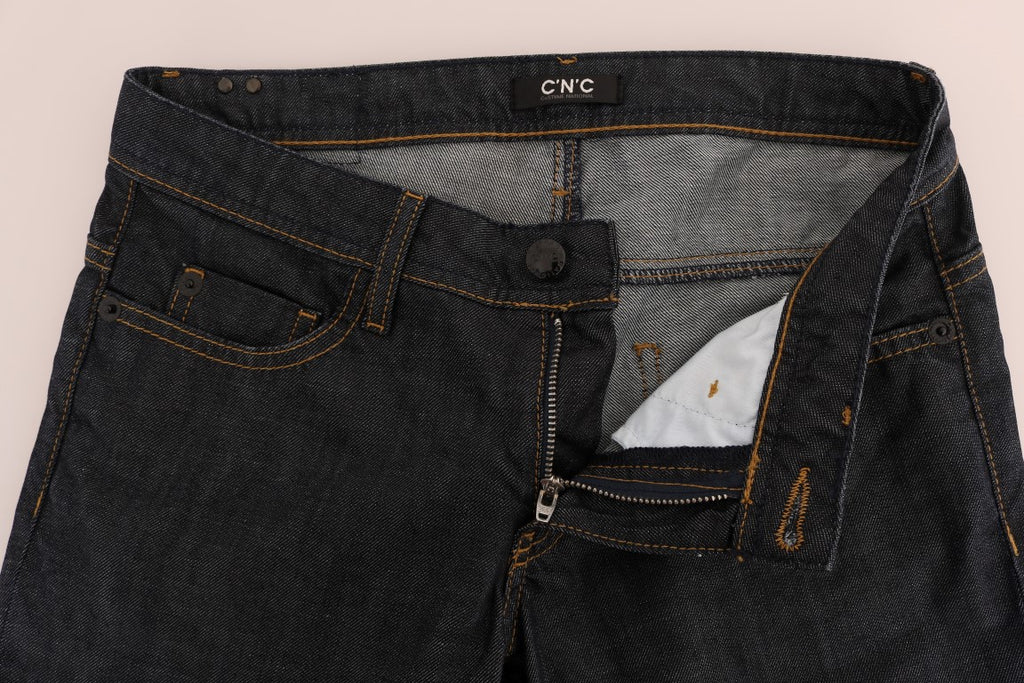 Costume National Dunkelblaue Baumwolljeans mit klassischer Passform