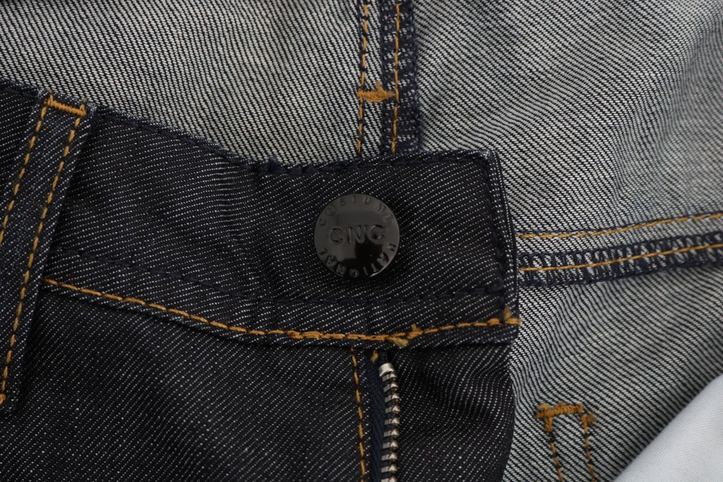 Costume National Dunkelblaue Baumwolljeans mit klassischer Passform