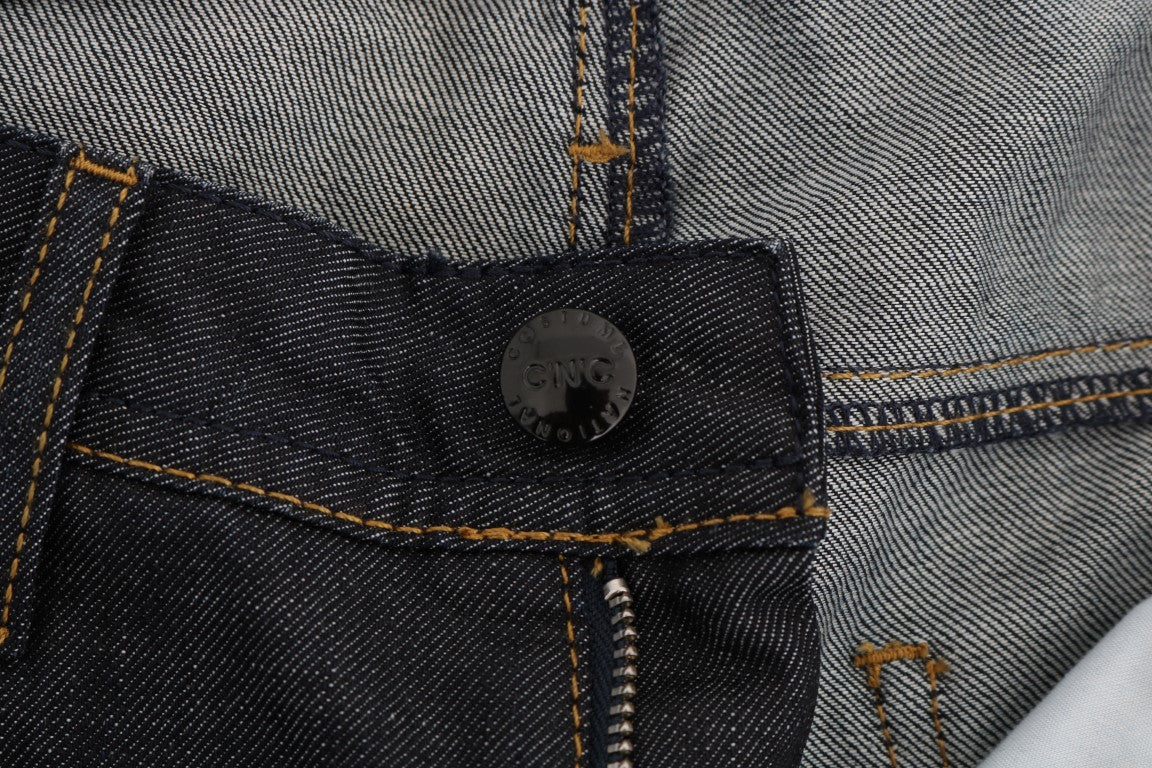 Costume National Dunkelblaue Baumwolljeans mit klassischer Passform
