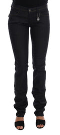 Costume National Blaue Cotton Stretch Slim Fit Jeans