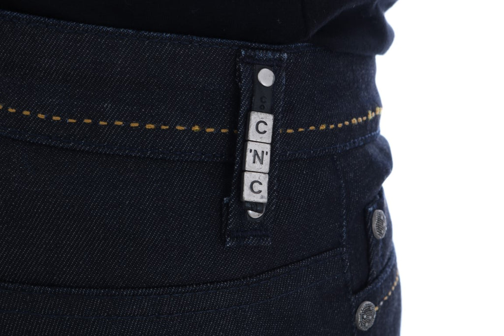 Costume National Blaue Cotton Stretch Slim Fit Jeans