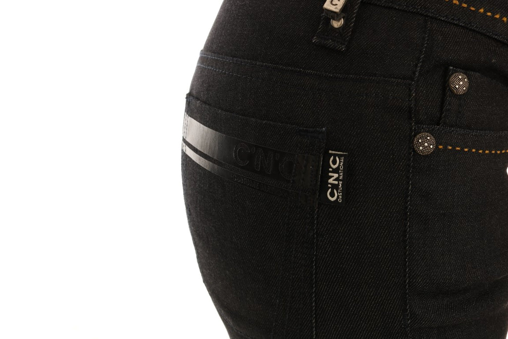Costume National Blaue Cotton Stretch Slim Fit Jeans