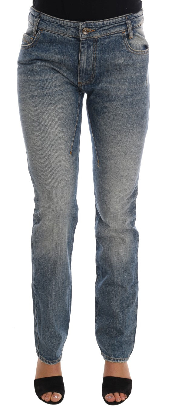 Costume National Blaue Baumwoll-Stretch-Denim-Jeans
