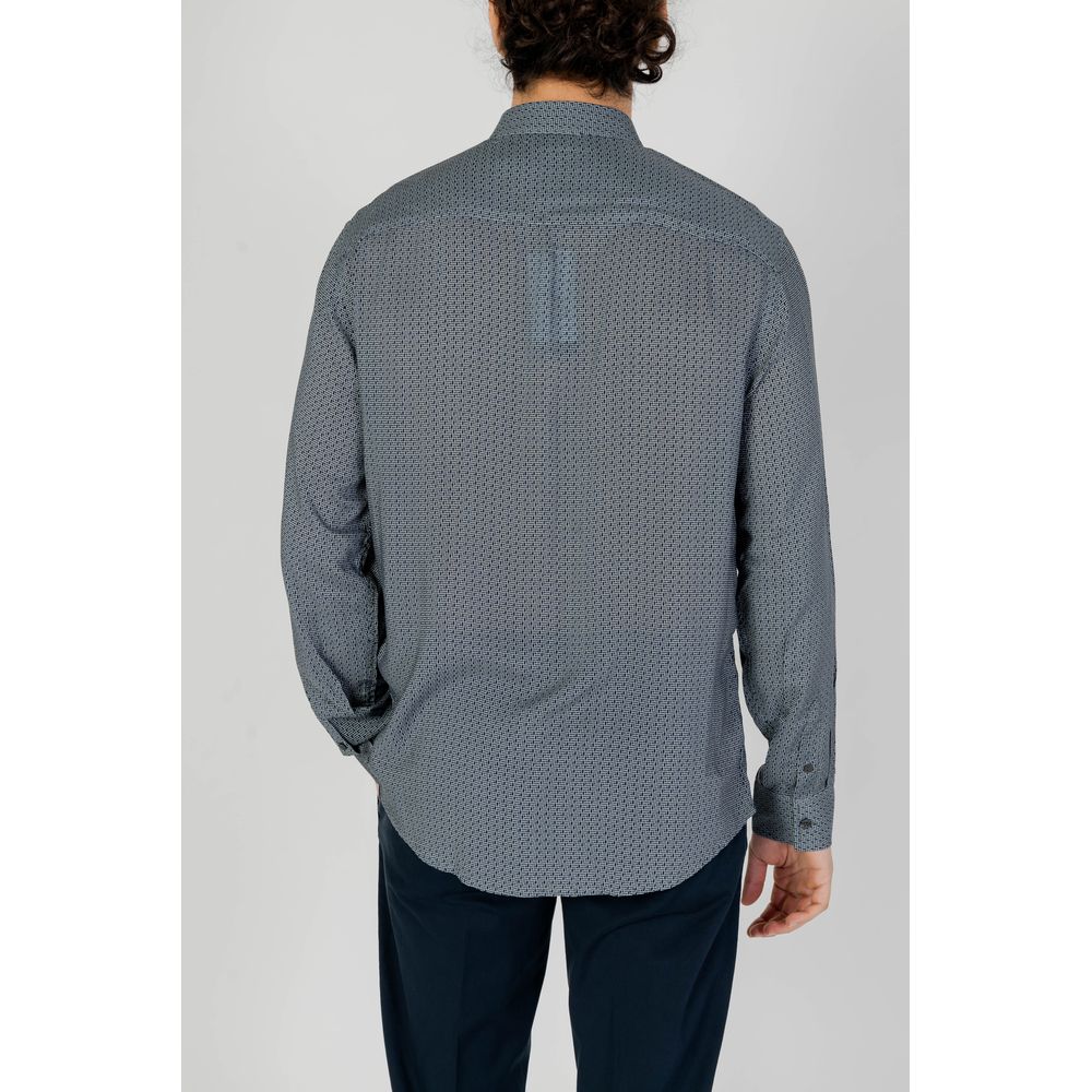 Armani Exchange Graues Viskose-Hemd
