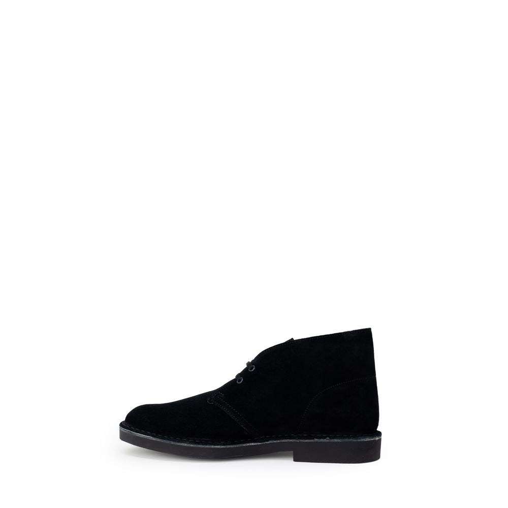 Clarks Schwarze Leder-Schnürstiefel