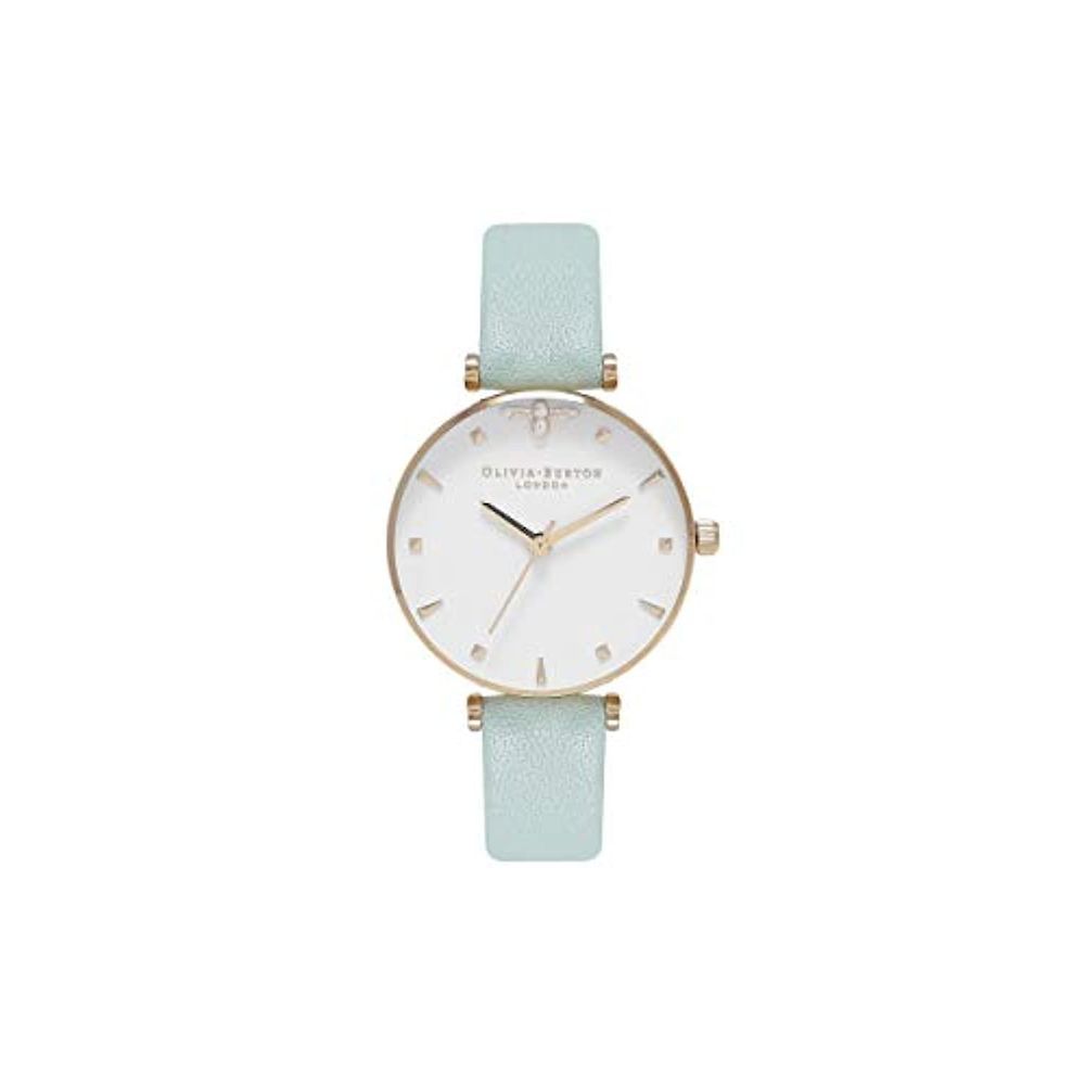 Olivia Burton Grüne Kunstleder-Armbanduhr